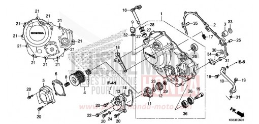 PANNEAU CARTER-MOTEUR D. CBR300RG de 2016